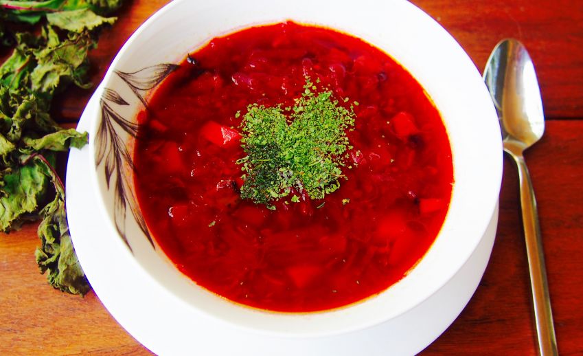 Vegetarian Beet Soup Borscht Recipe 