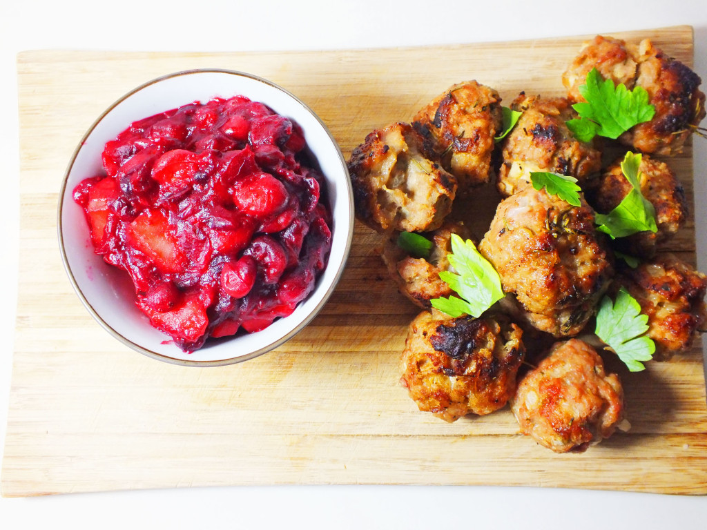 Pork Stuffing and Cranberry Sauce