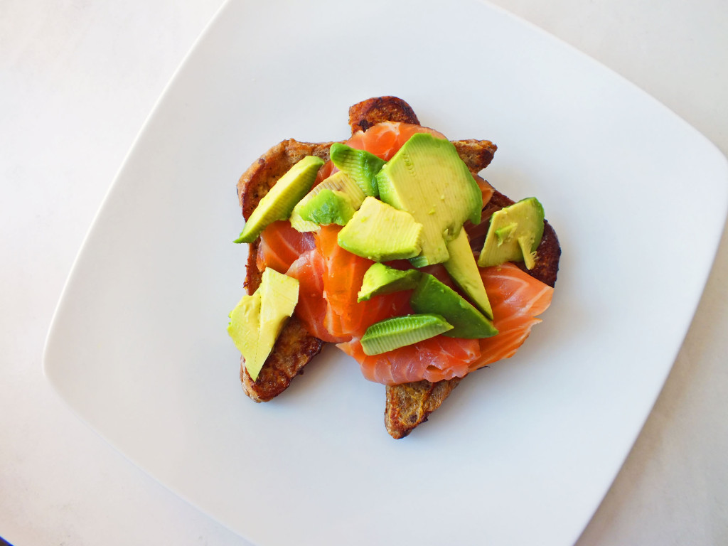 French Toast with Smoked Salmon and Avocado
