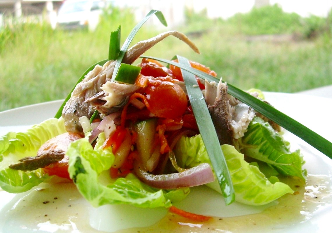 Hot Smoked Mackerel Salad