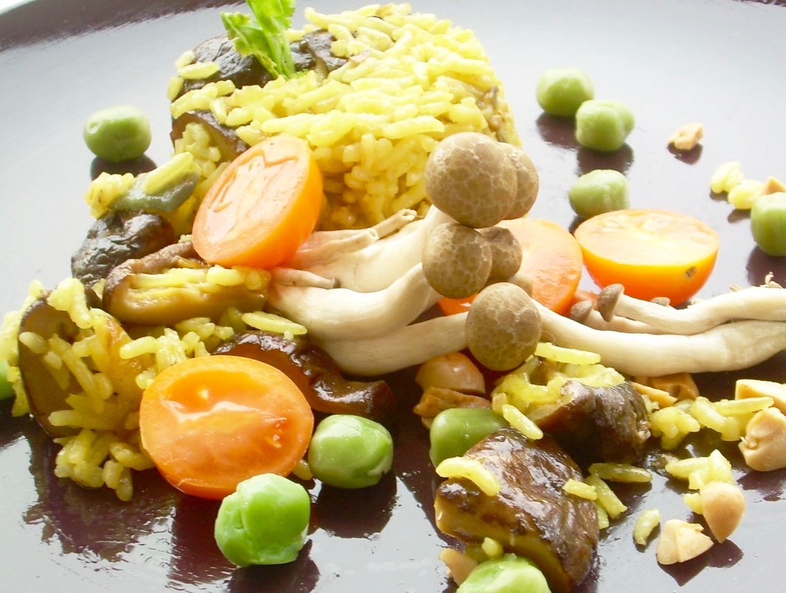 Vegetarian Pilaf Rice with Veggie Galore