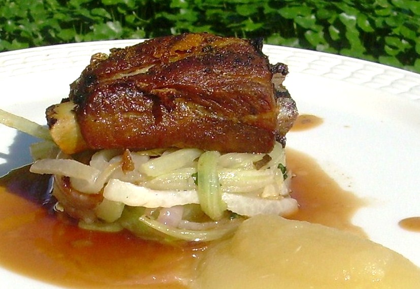 Pork Short Ribs with Celery and Apple Sauce