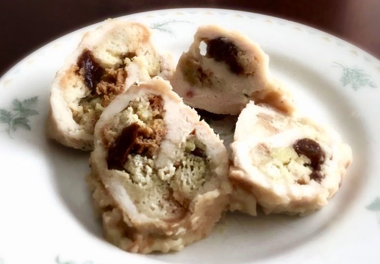 Turkey Stuffed cutlets with raisins and apples