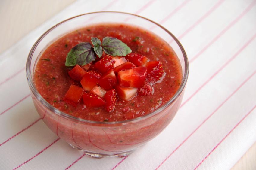 Strawberry and Tomato Gazpacho
