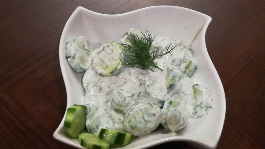 Cool cucumber dill salad 