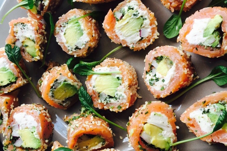 Salmon and Goat Cheese Bites