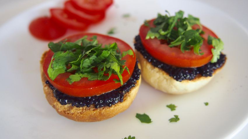 Appetizer with Black Lumpfish Caviar Recipe