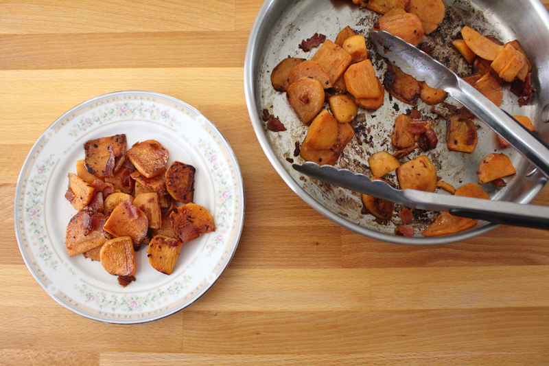 Sautéed Persimmons with Bacon