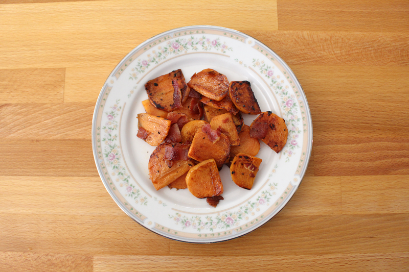 Sautéed Persimmons with Bacon