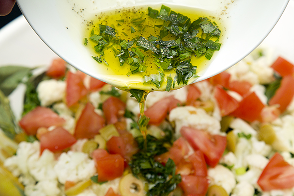 Greek Cauliflower Pasta Salad