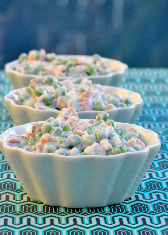 Green Pea Salad with Bacon and Peanuts