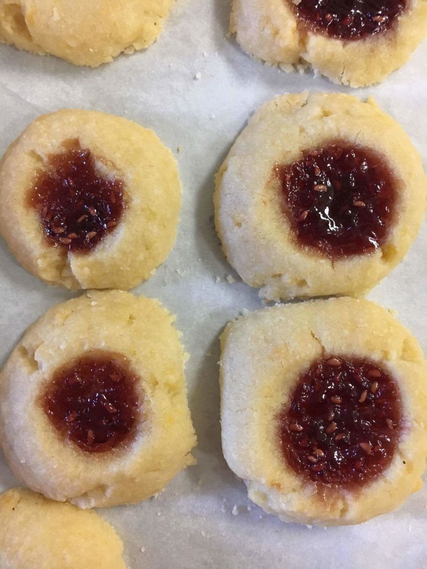 Jam filled cookie