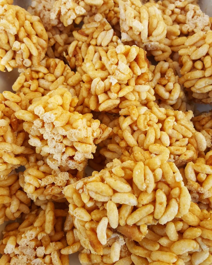 Peanut Caramel Rice Treats