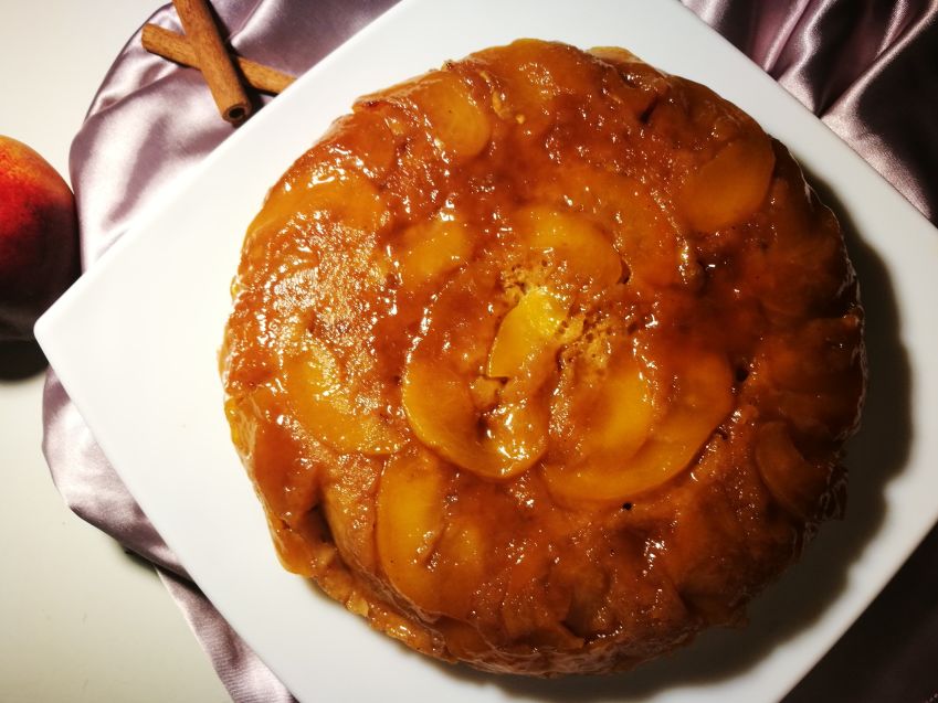 Peach and Cinnamon Upside down Cake