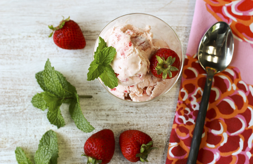 Strawberry Ice Cream With Balsamic & Pepper