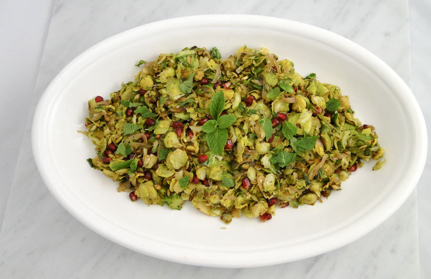 Brussels Sprouts, Pomegranate & Mint
