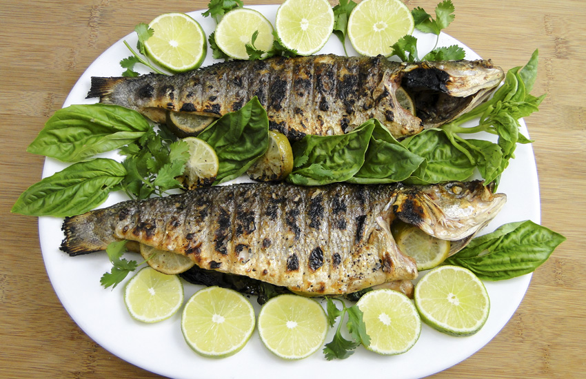 Grilled Branzino With Lime And Herbs