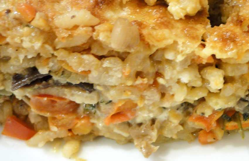 Wild Mushroom Risotto Casserole